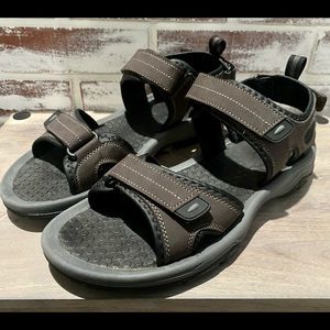Khombu Barracuda Brown Sport Comfort Outdoor Adjustable Sandals Men's Size 11 M